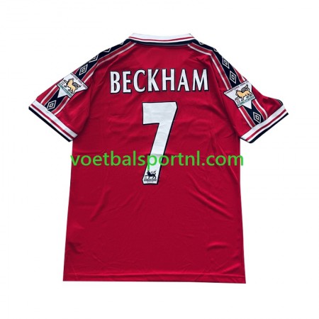 Manchester United Beckham 7 Retro Thuis Shirt 1998-1999 Manchester United Beckham 7 Retro Thuis Shirt 1998-1999